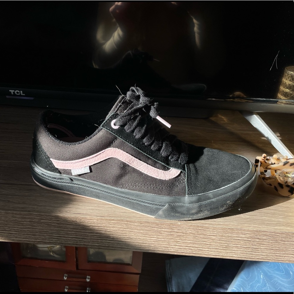 Black and Pink Vans